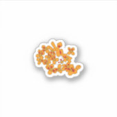 Rood, grijs, oranje, bruin, vinylsticker op maat g sticker (Voorkant)