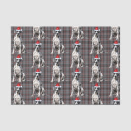 Rood Grijs Plaid Grote Deen Hond Kerstvakantie Tissuepapier