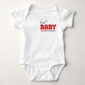Rood Grijs Schattige Beste Baby ooit Romper (Voorkant)