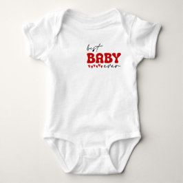 Rood Grijs Schattige Beste Baby ooit Romper
