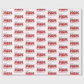 Rood Grijs Schattige Beste Moeder Ooit Cadeaupapier (Vlak)