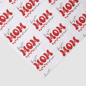 Rood Grijs Schattige Beste Moeder Ooit Tissuepapier (Detail)