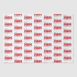 Rood Grijs Schattige Beste Moeder Ooit Tissuepapier