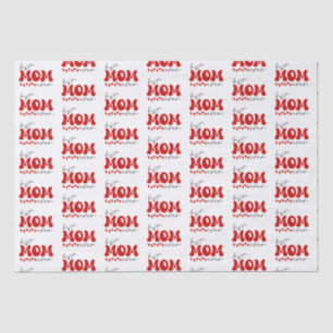 Rood Grijs Schattige Beste Moeder Ooit Tissuepapier