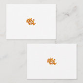 Rood, grijs, sinaasappel, bruine clip art plaatskaartje (Voorkant / Achterkant)