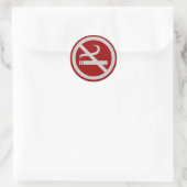 Rood grijs symbool niet roken stickers (Tas)