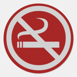Rood grijs symbool niet roken stickers