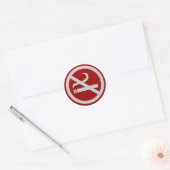 Rood grijs symbool niet roken stickers (Envelop)