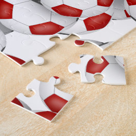 rood grijs team kleuren jongens voetbal legpuzzel