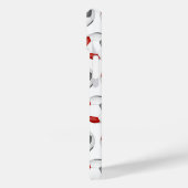 Rood grijs voetballen patroon monogram Case-Mate iPhone case (Achterkant / Links)