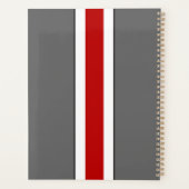 Rood & Grijs Voetbalteamkleuren Planner (Achterkant)