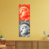 Rood Grijs Vrijheidsbeeld Verpakt Canvas Afdruk (Insitu (Woonkamer))
