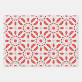 Rood grijs zwart en wit modern inpakpapier vel (Voorkant)