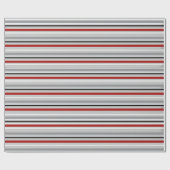 Rood grijs zwart streep inpakpapier (Vlak)