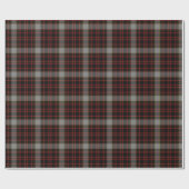 Rood Grijs Zwart Tartan Plaid Cadeaupapier (Vlak)