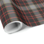 Rood Grijs Zwart Tartan Plaid Cadeaupapier (Rol Hoek)
