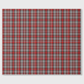 Rood Grijs Zwart Tartan Plaid Cadeaupapier (Vlak)