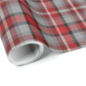 Rood Grijs Zwart Tartan Plaid Cadeaupapier (Rol Hoek)