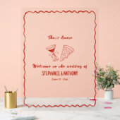 Rood grillig Lijst dat een meer Italiaanse bruilof Acryl Bord (Huwelijk)