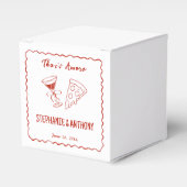 Rood grillig Lijst dat een meer Italiaanse bruilof Bedankdoosjes (Voorkant Zijde)