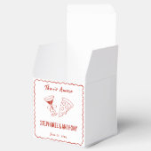 Rood grillig Lijst dat een meer Italiaanse bruilof Bedankdoosjes (Geopend)