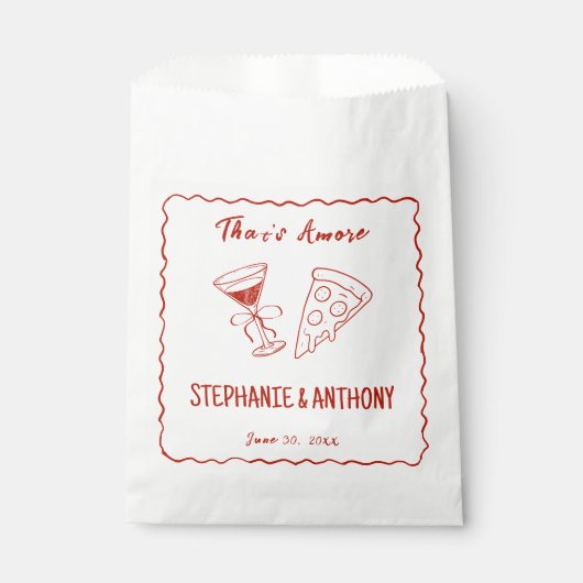 Rood grillig Lijst dat een meer Italiaanse bruilof Bedankzakje (Voorkant)