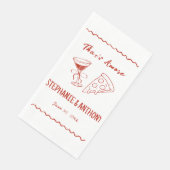 Rood grillig Lijst dat een meer Italiaanse bruilof Servet (Hoek)