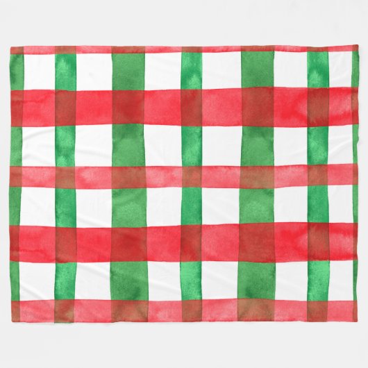 Rood Groen 60x80 Fleece Deken (Voorkant (Horizontaal))