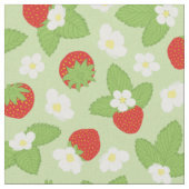 Rood groen aardbeienpatroon stof (Close Up)