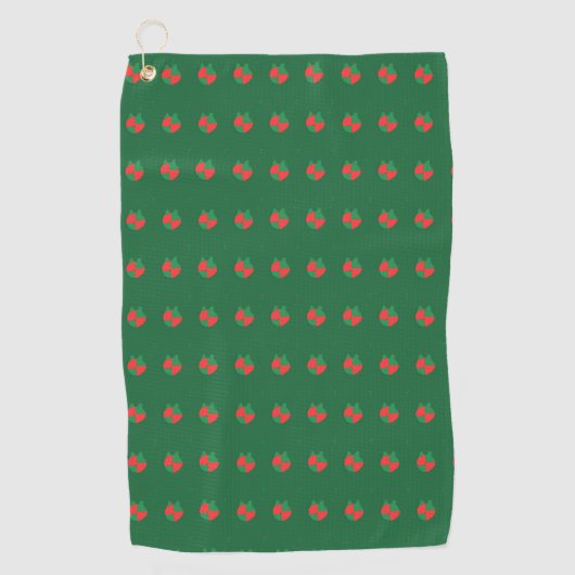 Rood groen abstract golfhanddoek (Voorkant)