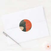 Rood Groen Abstract Uniek Zakelijk Kerst Ronde Sticker (Envelop)