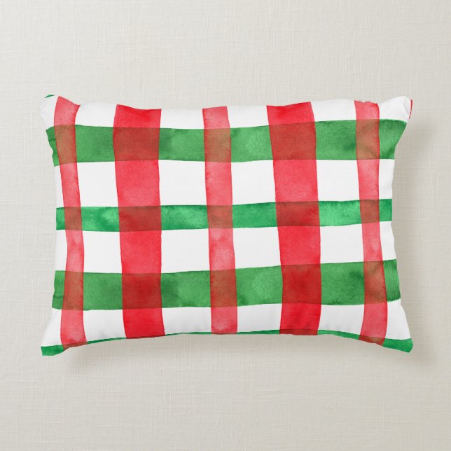 rood groen accent kussen (Voorkant)