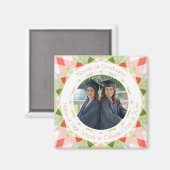  Rood Groen Afstuderen Foto Keepsake Gift Magneet (Voorkant / Achterkant)