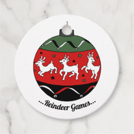 Rood/groen Baby rendier Bedankjes Labels