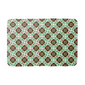  rood groen Barcelona Floral Patroon Badmat (Voorkant)