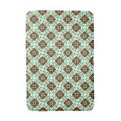  rood groen Barcelona Floral Patroon Badmat (Voorkant Verticaal)