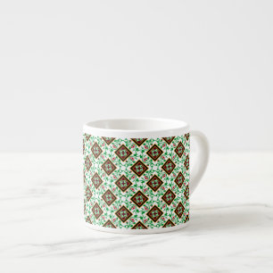  rood groen Barcelona Floral Patroon Espresso Kop