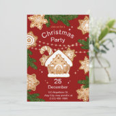 Rood Groen Beige Waterverf Geïllustreerd Kaart (Staand voorkant)