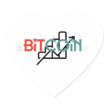"Rood Groen Bitcoin Groeigrafiek Hart Ontwerp"