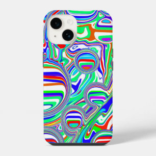 Rood, Groen, Blauw, Abstracte Lijnen iPhone 14 Hoesje