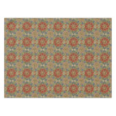 Rood Groen Blauw Faux Goud Arabisch Kunstpatroon Tafelkleed (Voorkant (Horizontaal))