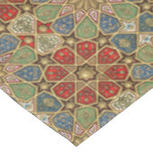 Rood Groen Blauw Faux Goud Arabisch Kunstpatroon Tafelkleed (Gekanteld)