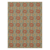 Rood Groen Blauw Faux Goud Arabisch Kunstpatroon Tafelkleed (Voorkant)