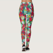Rood groen blauw Geel Abstractie Leggings (Achterkant)
