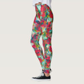 Rood groen blauw Geel Abstractie Leggings (Links)