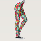 Rood groen blauw Geel Abstractie Leggings (Rechts)