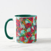 Rood groen blauw Geel Abstractie Mok (Links)