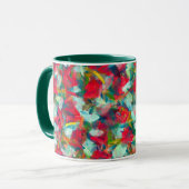 Rood groen blauw Geel Abstractie Mok (Voorkant links)