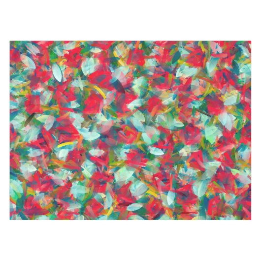 Rood groen blauw Geel Abstractie Tafelkleed (Voorkant (Horizontaal))