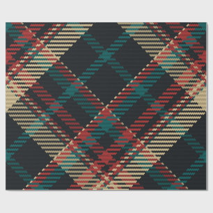 Rood Groen Blauw Geel Traditioneel Schotse Ruit Cadeaupapier